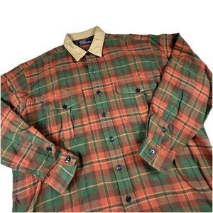 Vintage Polo Ralph Lauren Button-Up‎ Men L Oversized Plaid Long Sleeve Flannel